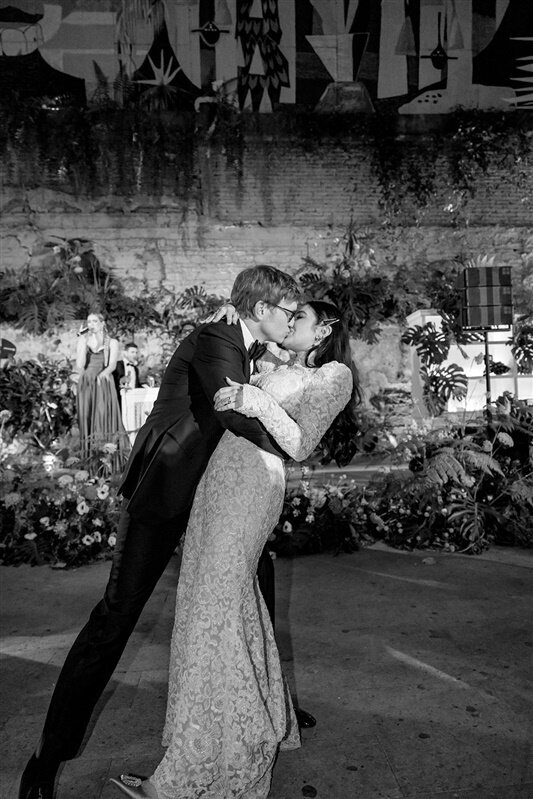 Bride and groom first dance