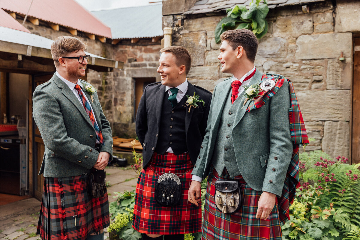Groom and groomsmen at The Free Company wedding