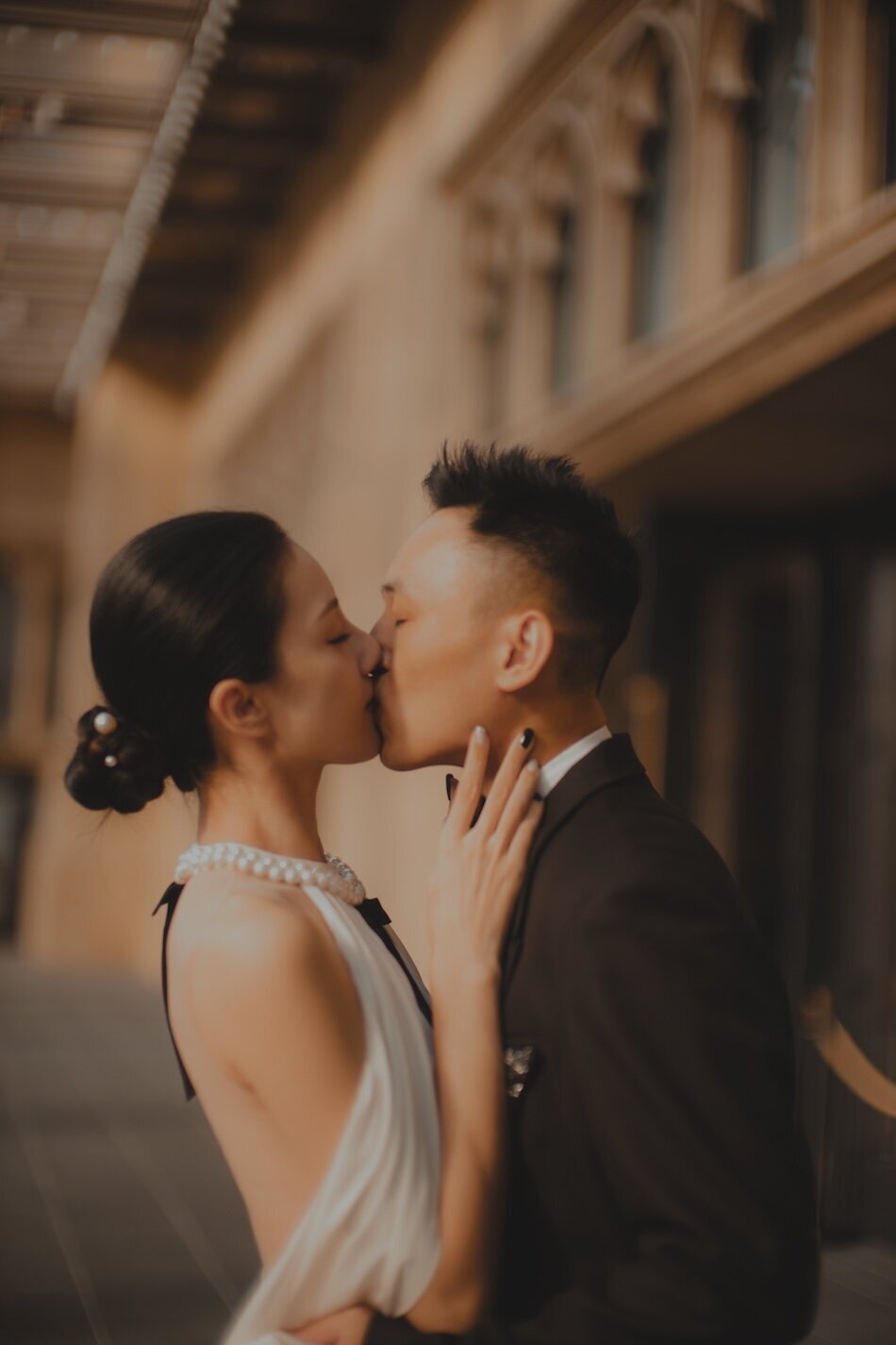 Pre-wedding photoshoot. The Londoner, Macau. Reem Acra - Breakfast at Tiffany’s.