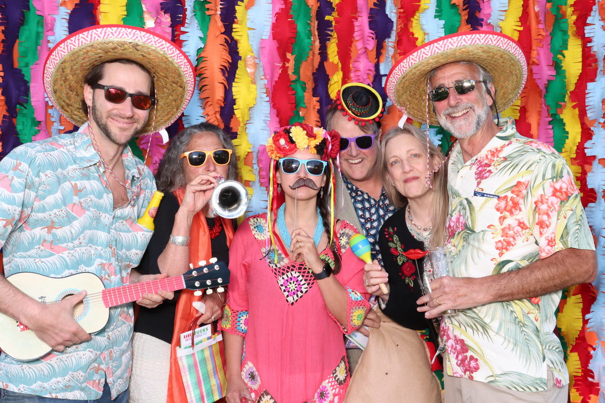 colorful party photo booth