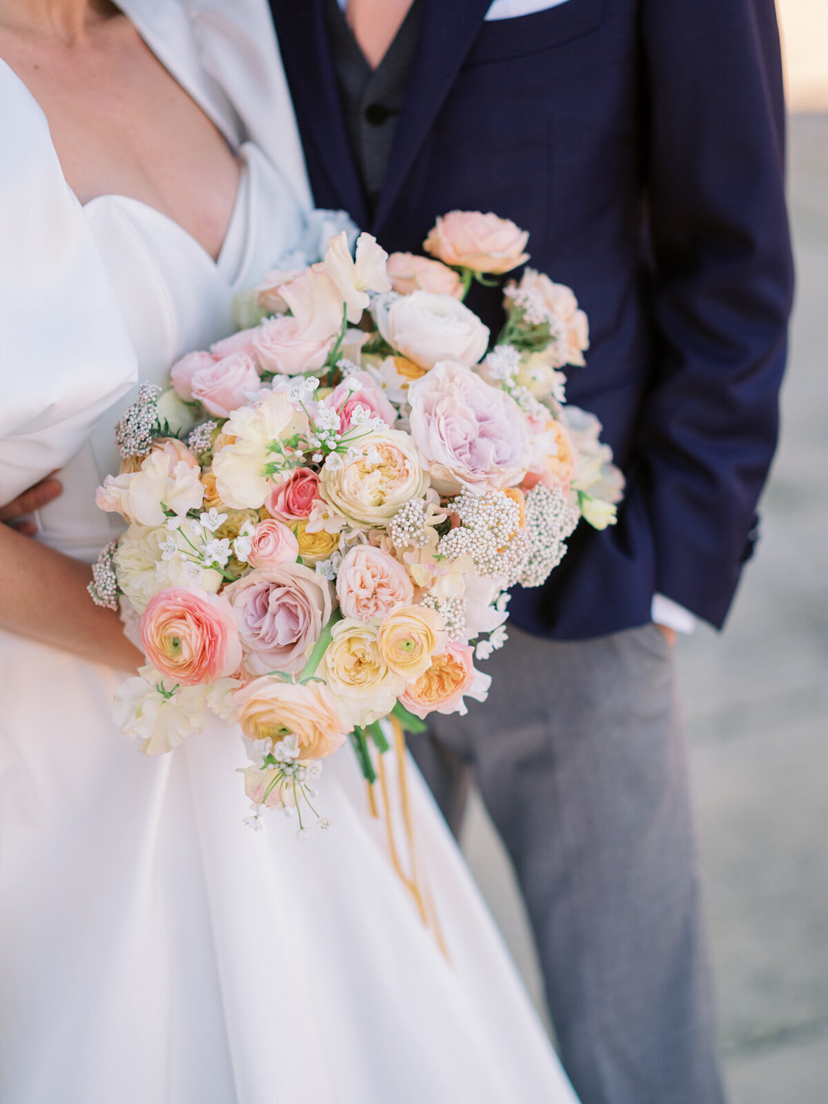 floral bouquet in pastel pink
