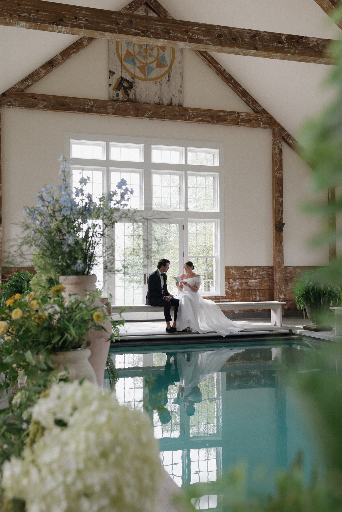 Sophisticated film photography portrait showcasing editorial wedding photography excellence at Connecticut destination venue. Lauren Alatriste's fashion photography background creates luxury wedding imagery that balances artistic vision with genuine emotional authenticity.