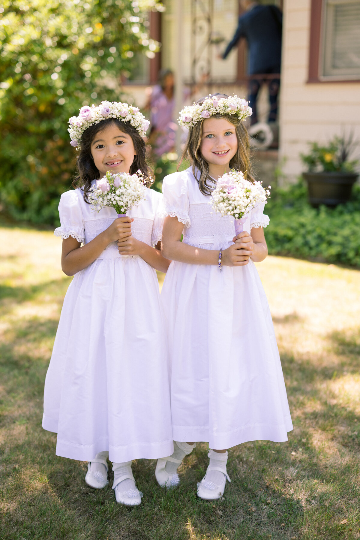 Outdoor Bay Area Wedding  Flower Girls