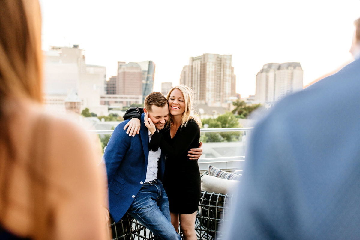 Eric & Megan - Downtown Dallas Rooftop Proposal & Engagement Session-210