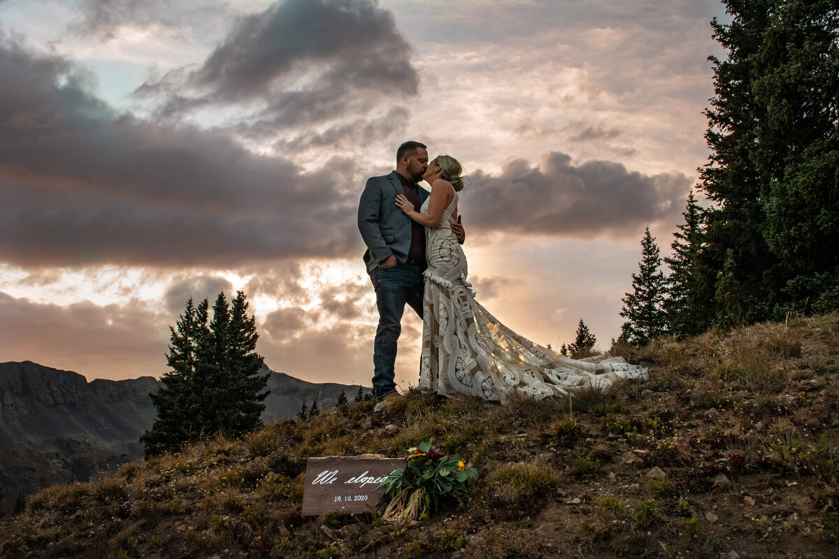 Mountain top elopement Crested Butte Colorado Photographer