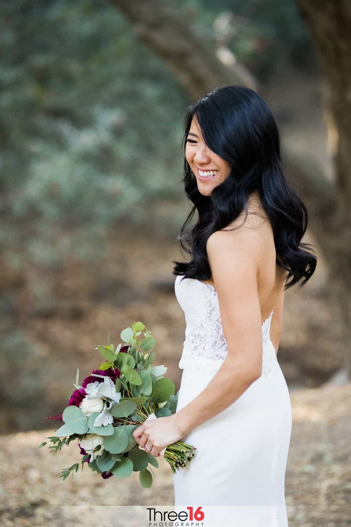 A smiling Bride on her wedding day