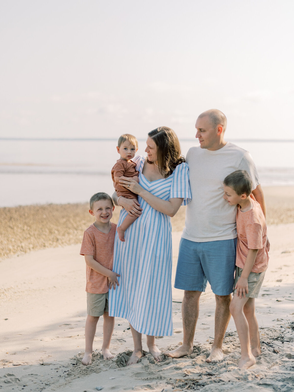 Family during their beach photo session.