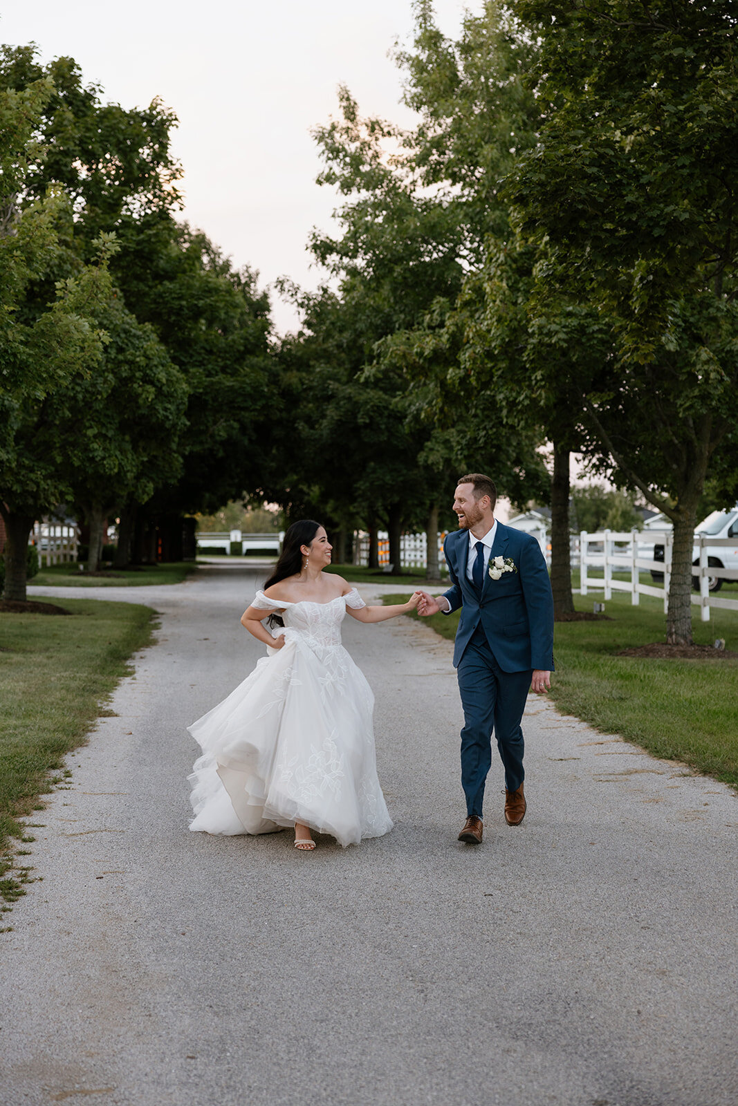 Oswego Illinois  Northfork Farm Sunset Wedding Portraits