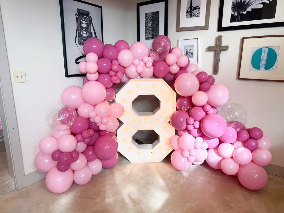 pink balloons with big light up 8