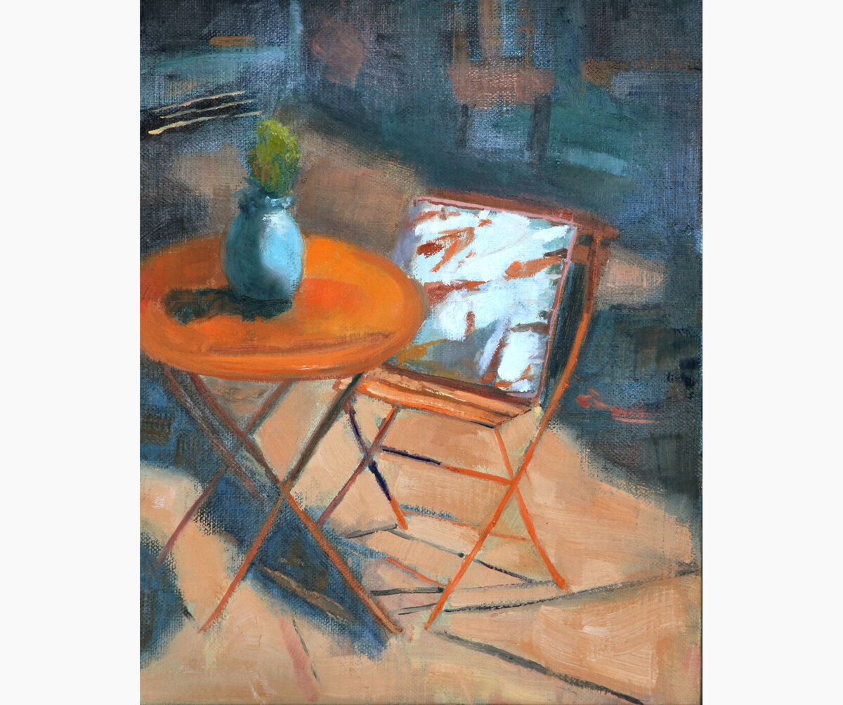Plein-air-Landscape-orange-chair-Marie-Stone