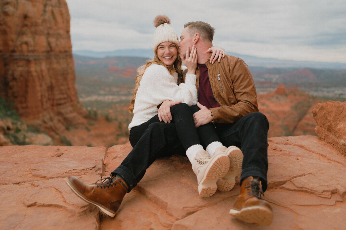 Sarah Folkers Photo Sedona Cathedral Rock Elopement Engagement-33