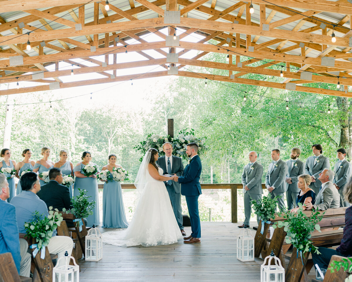 outdoor wedding ceremony at Koury farms weddings and events in north georgia