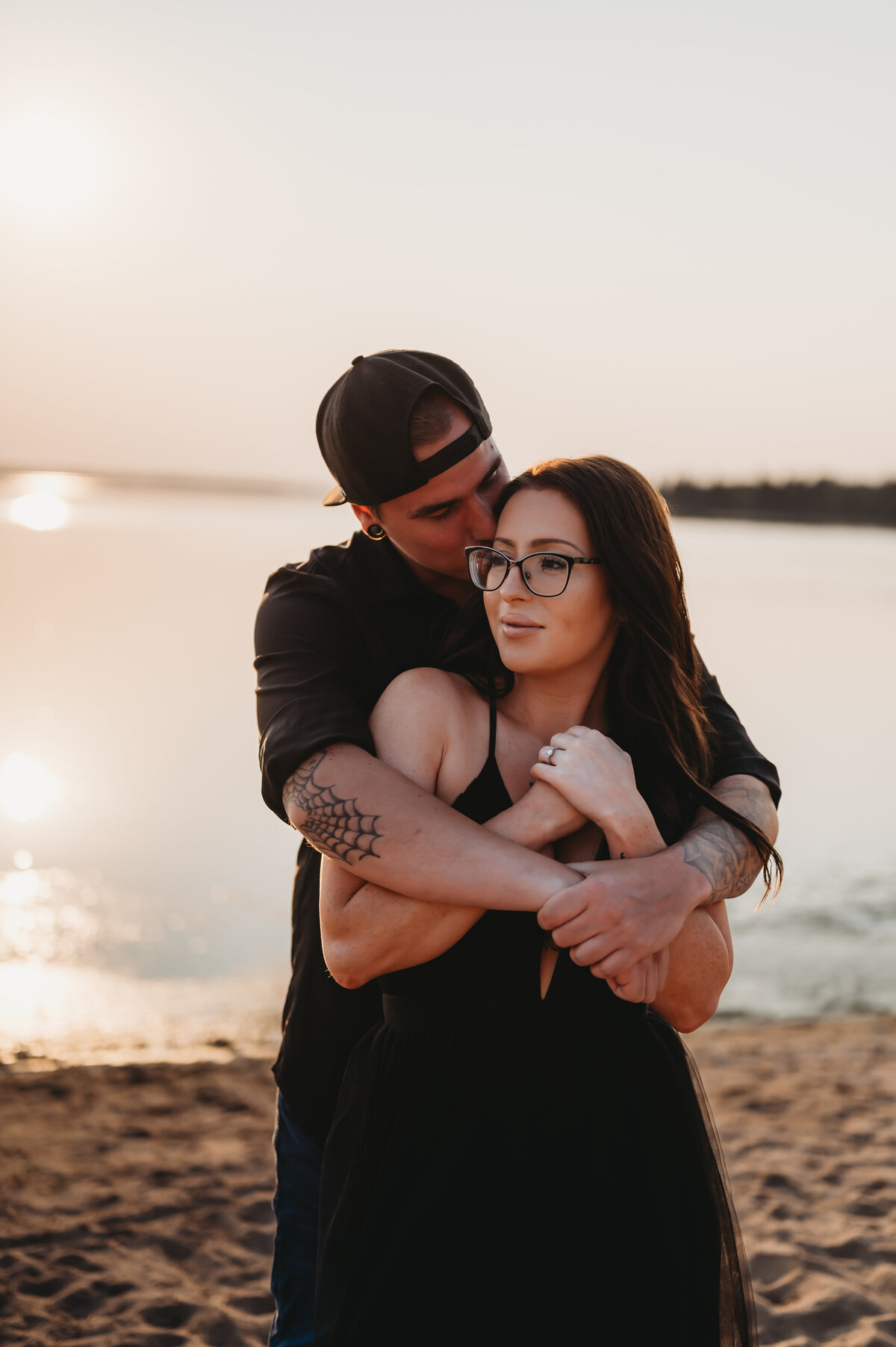 sunset engagement photos