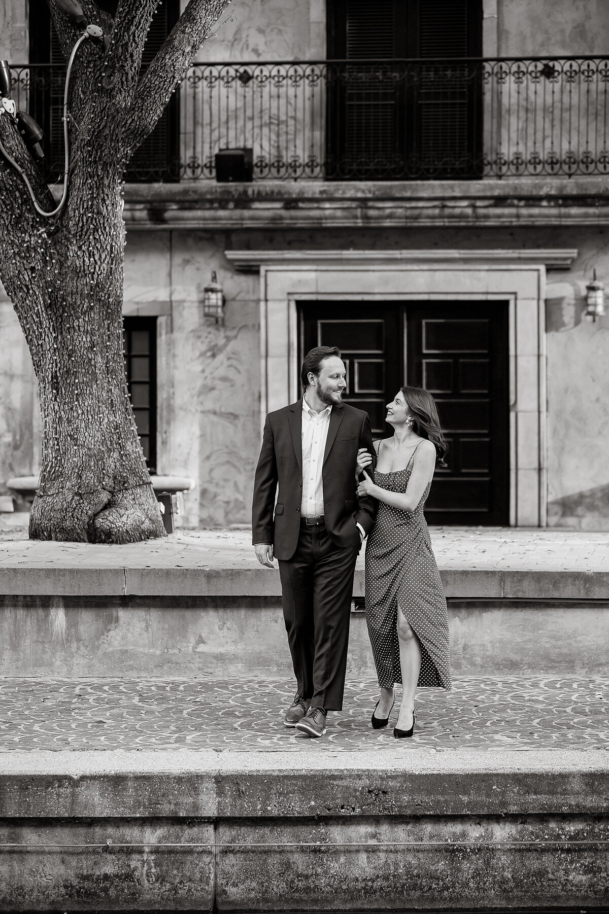 Sidney and John Engagements BW  0082