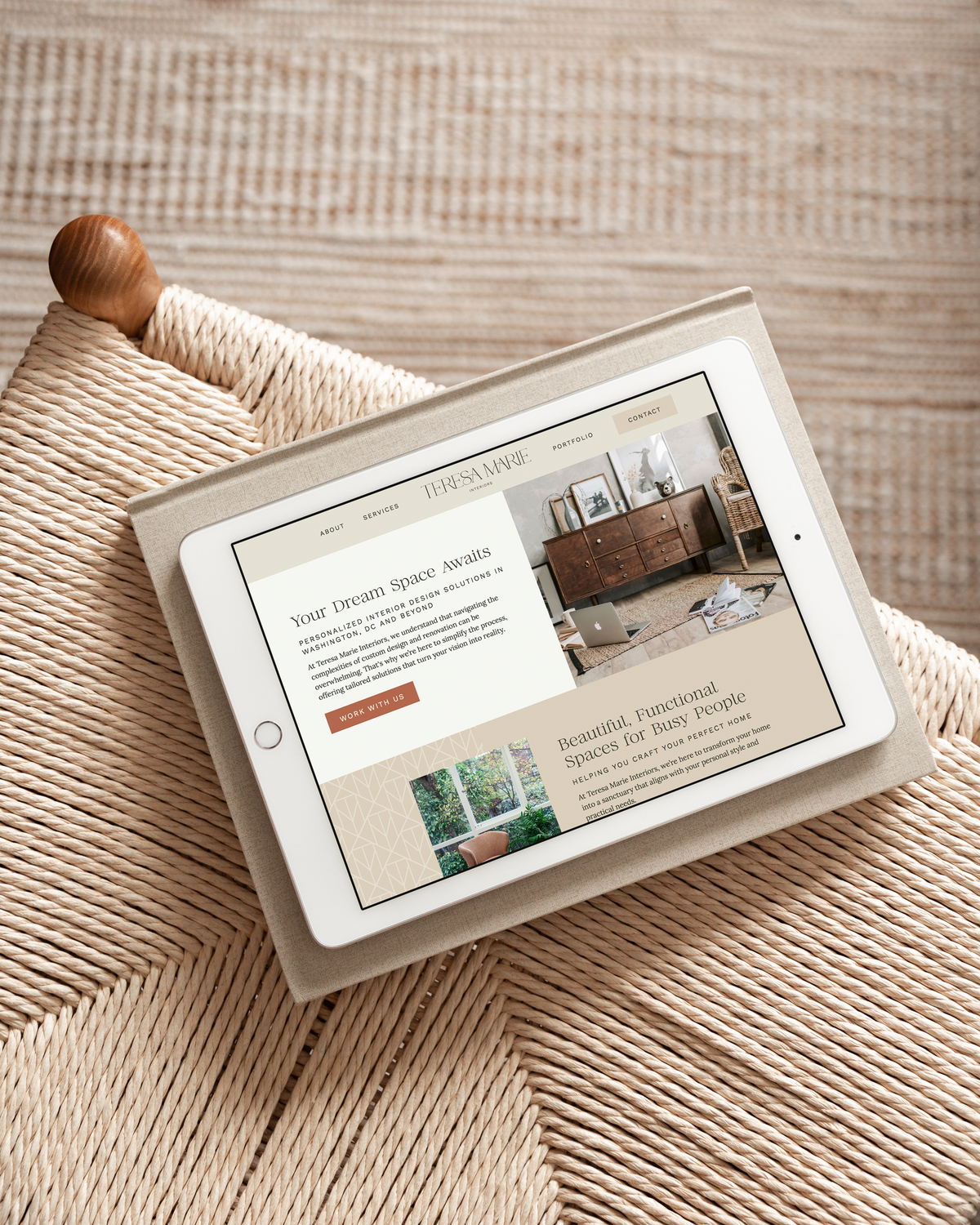 luxury brand with soft and earthy hues, inspired by nature and timeless elegance