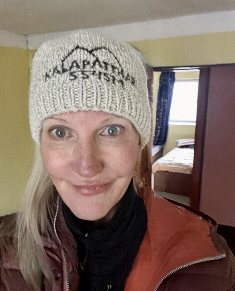 Climber Kala Patthar near Mt. Everest