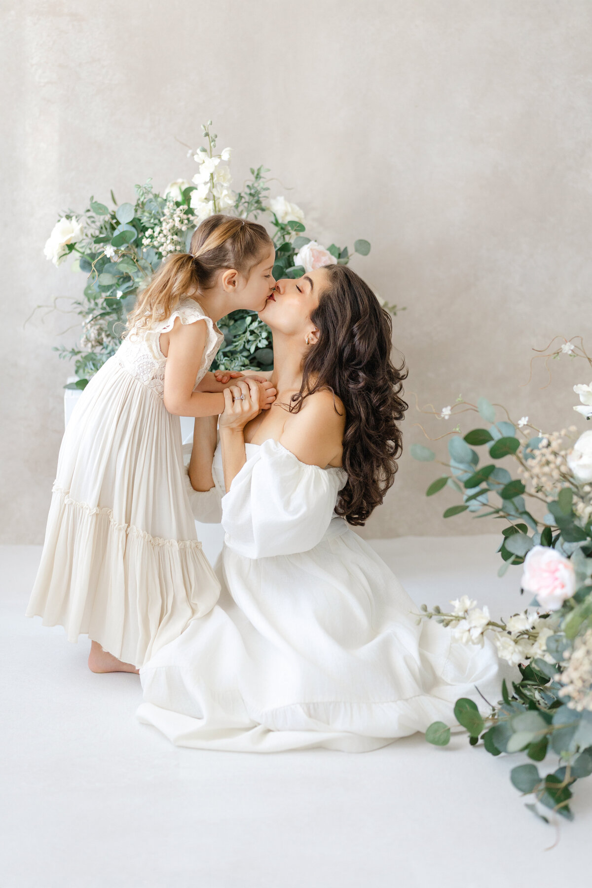 Joyful Tampa motherhood portrait of mom and daughter love