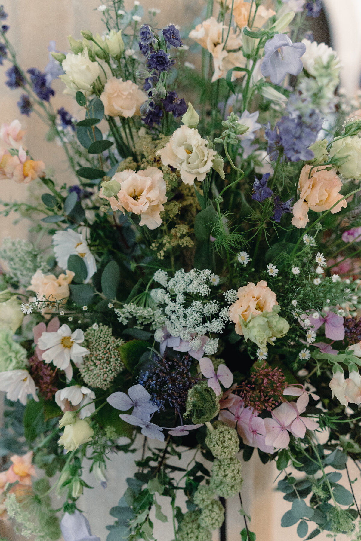 Wedding flowers at wedding ceremony in Buckinghamshire