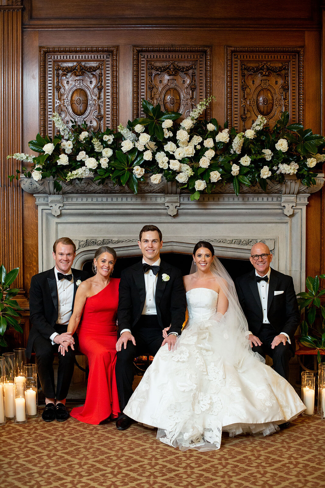 University Club of Chicago Wedding with custom built trees