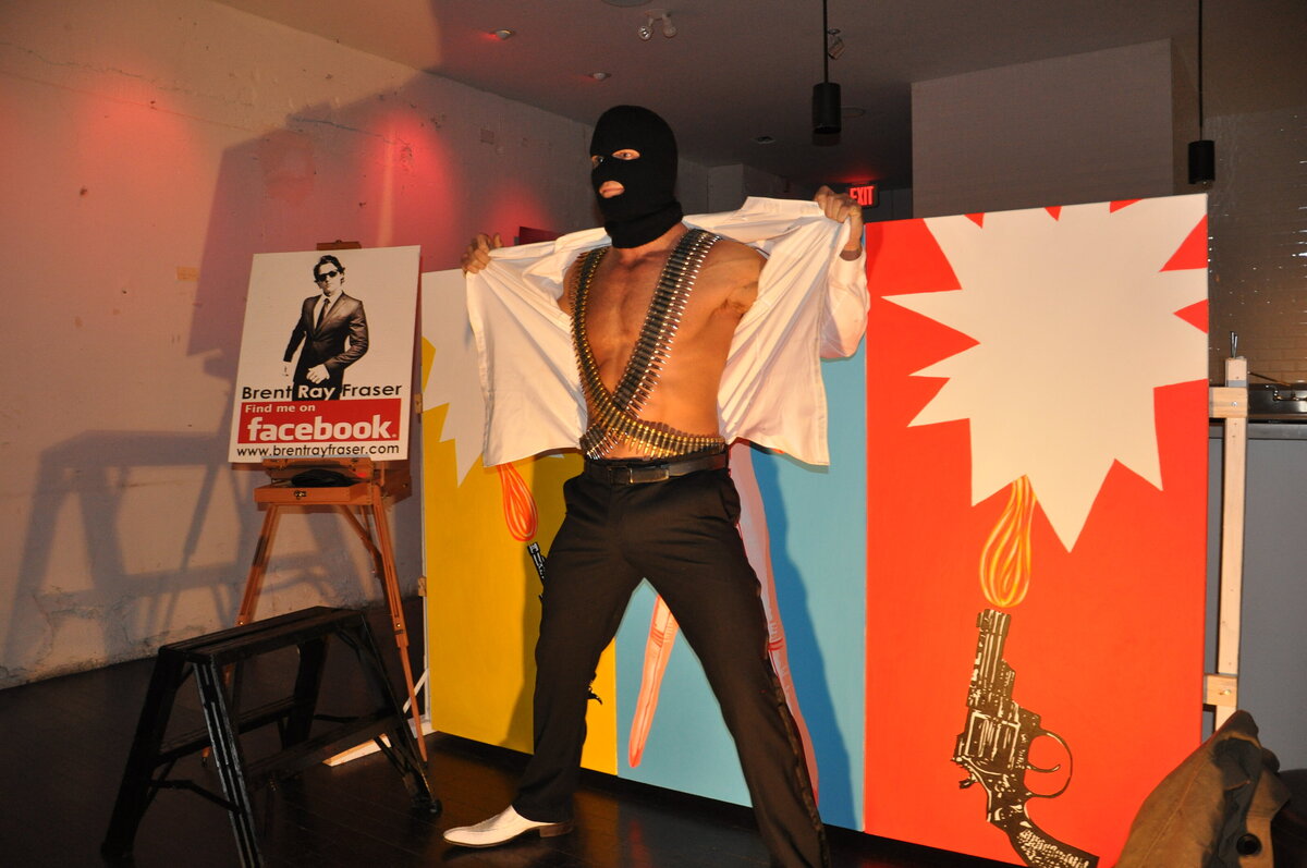 Brent Ray Fraser - New Years Eve Live Penis Painting 2012 02