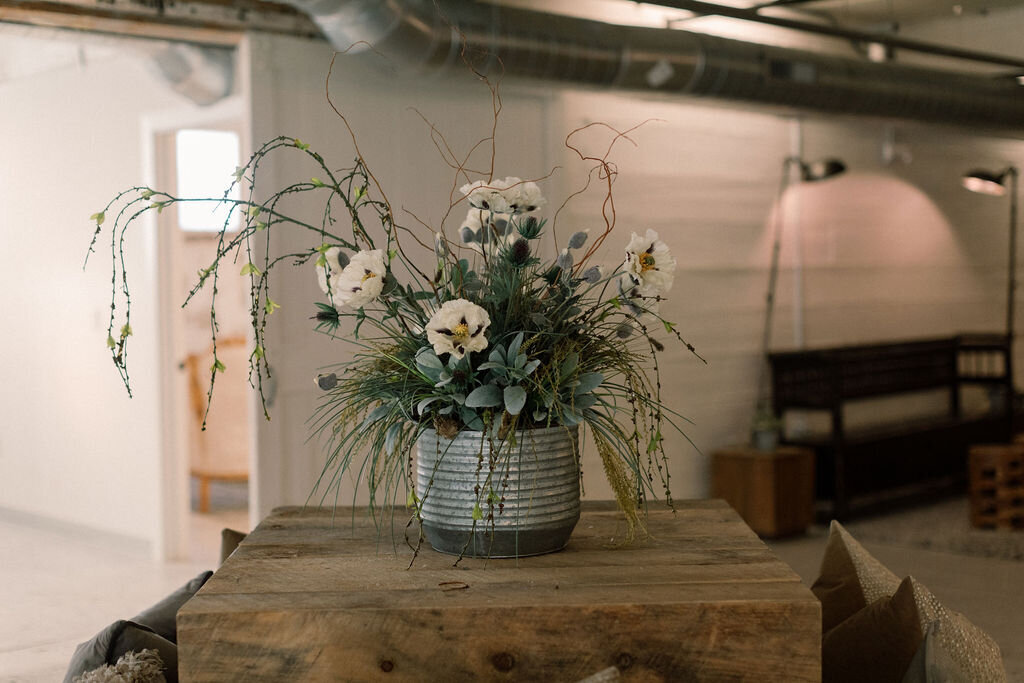 floral display in the cocktail lounge at the st vrain