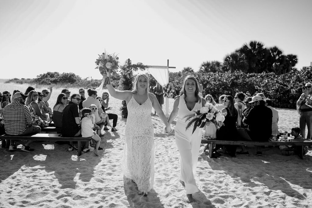 13 - Postcard Inn LGBTQ Destination Beach Wedding Recessional - Tampa Bay Wedding Planner