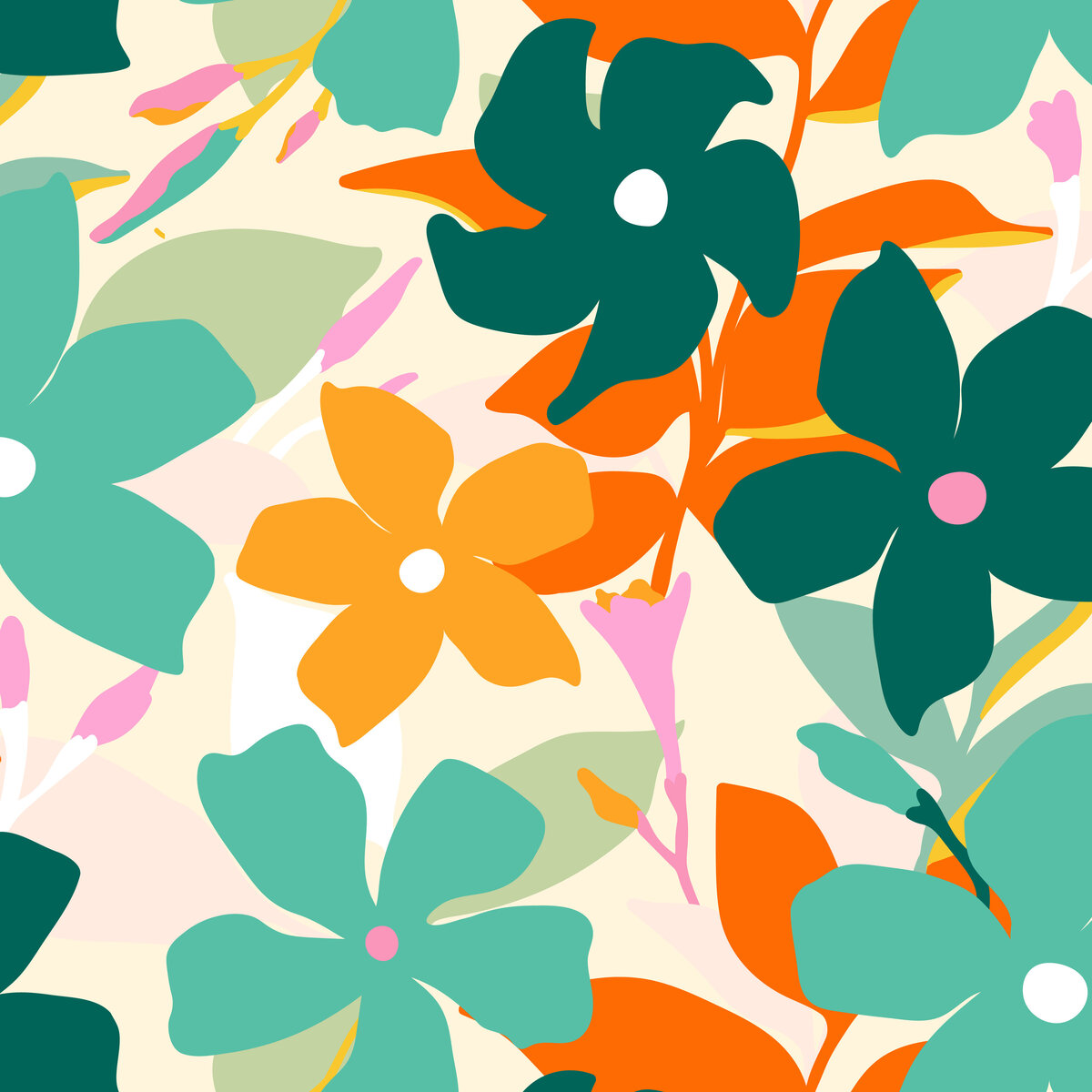 tropical-flowers-aqua