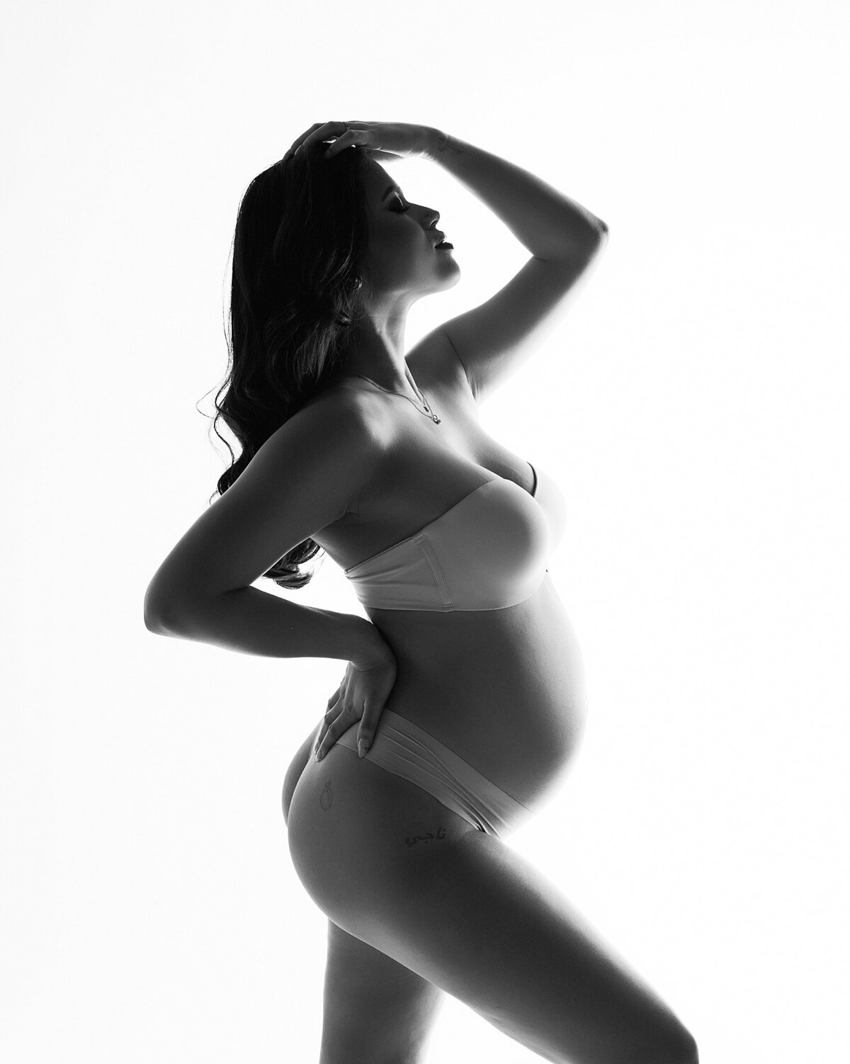 backlit black and white nude portraits in Austin Texas