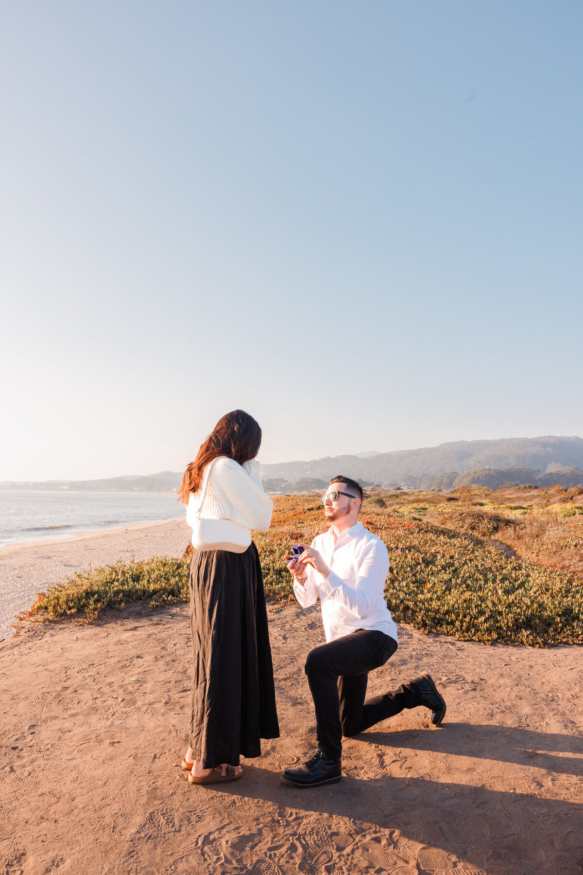 Kyle Woolum + Stephanie-Proposal Engagement-Half Moon Bay-Dunes Beach-San Francisco Wedding Photographer-San Francisco Photographer-Half Moon Bay Photographer-Emily Pillon Photography-S-092323-4
