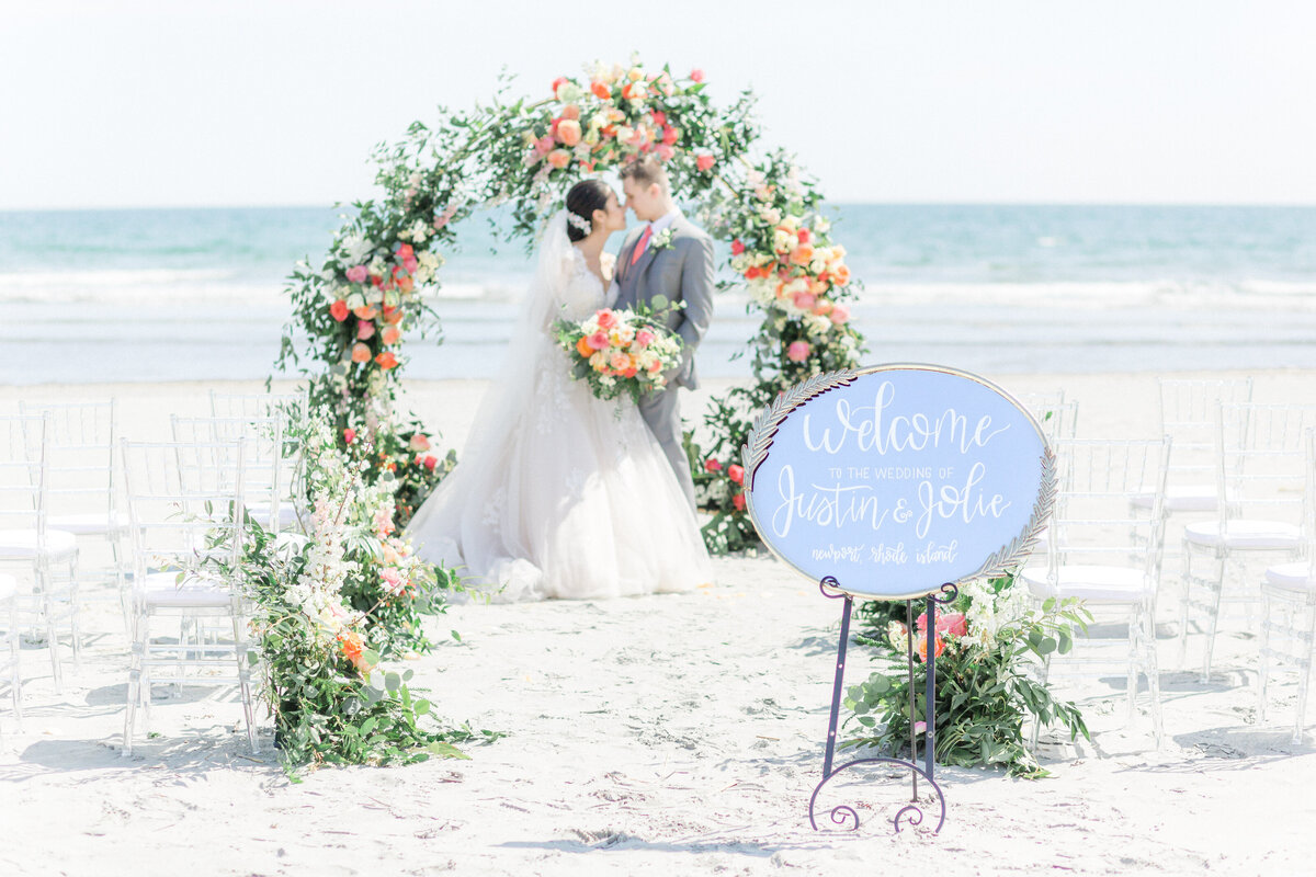 Newport Beach House Rhode Island - colorful luxury beach wedding (101)