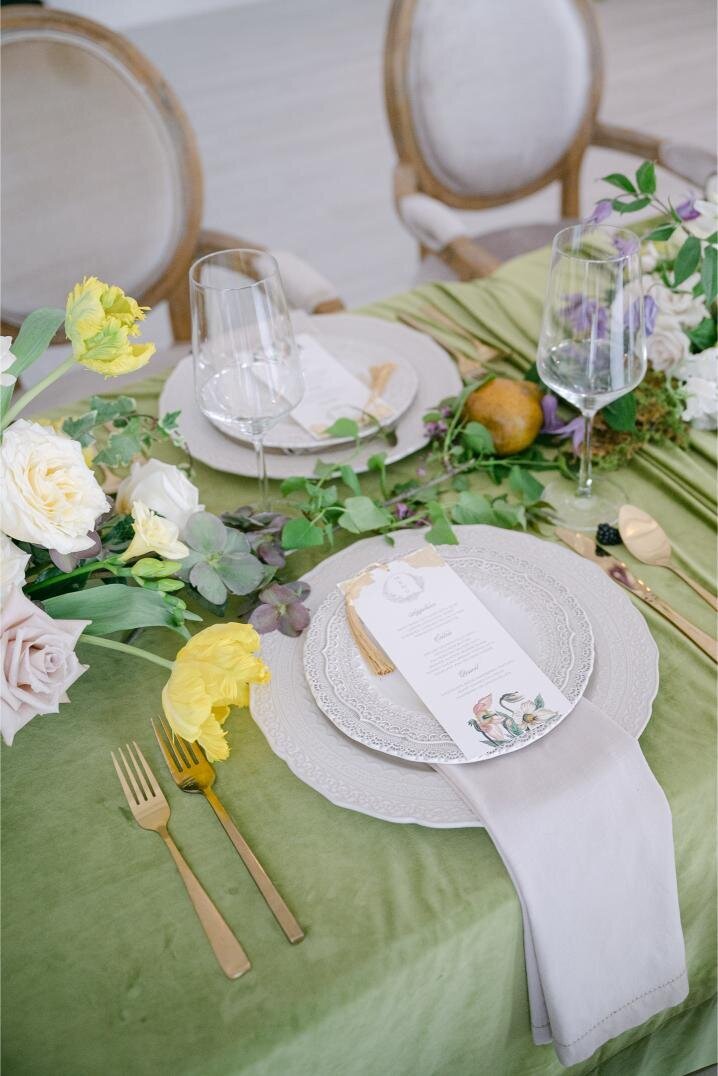 Blush and green wedding menu 5