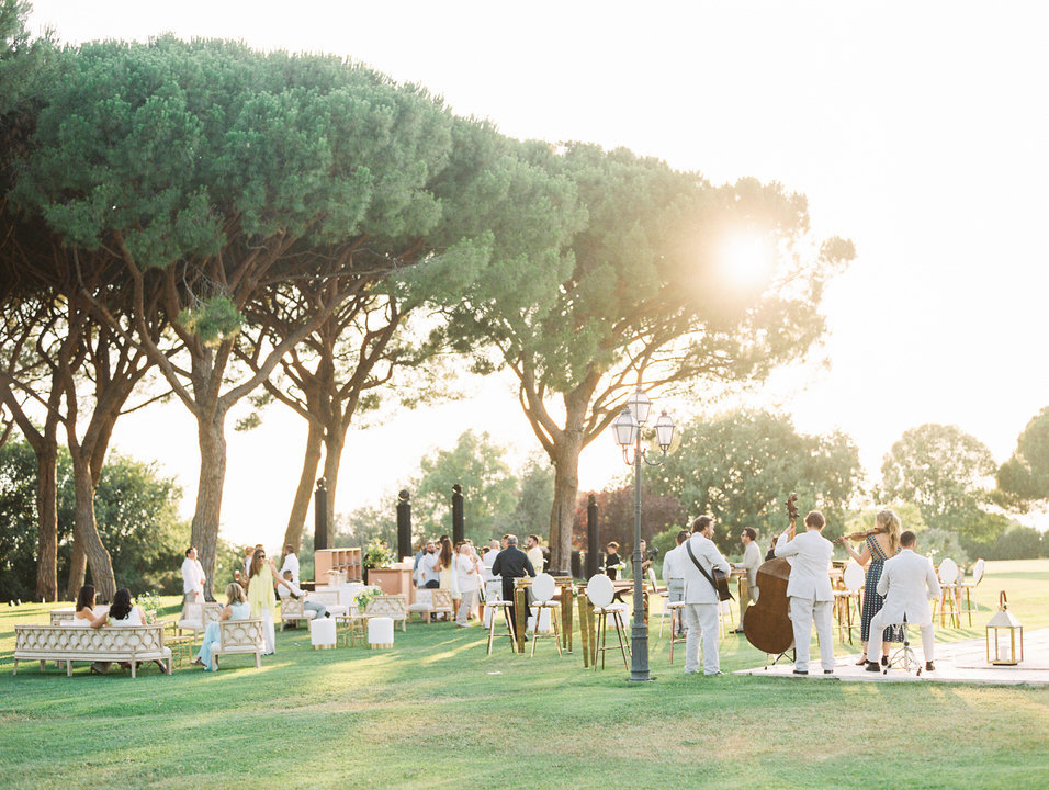 cocktail hour at villa di fiorano