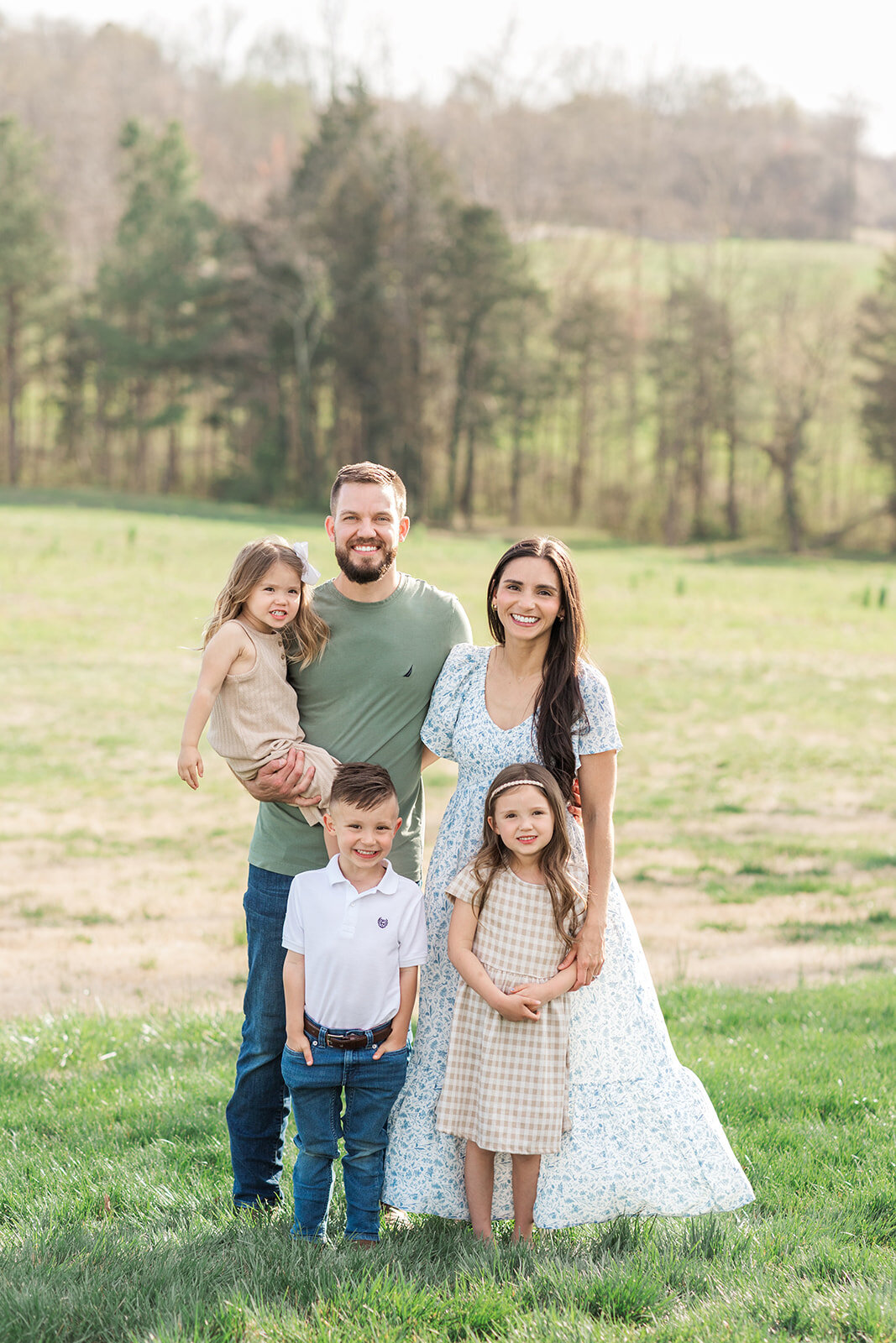 Three generations photographed on family property near Winston-Salem