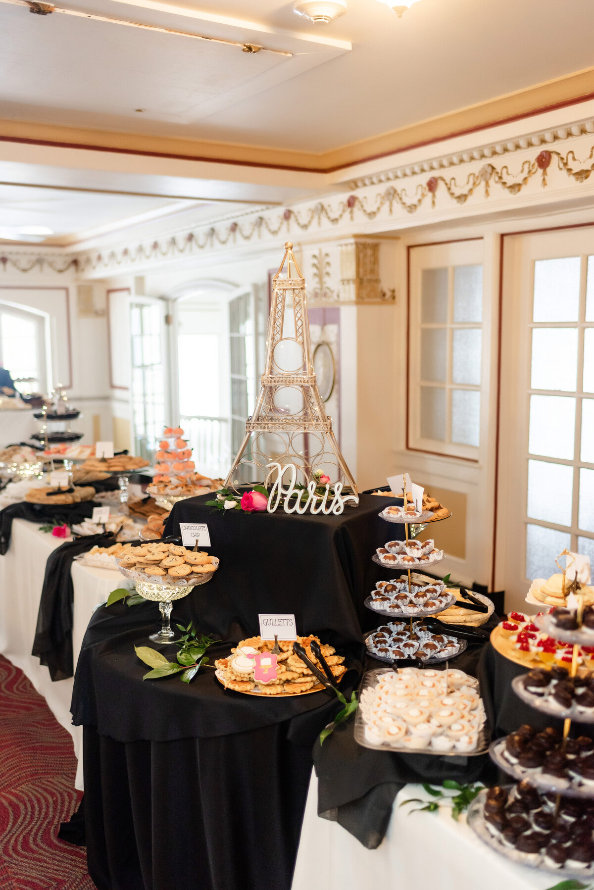 cookie table setup at george washington hotel