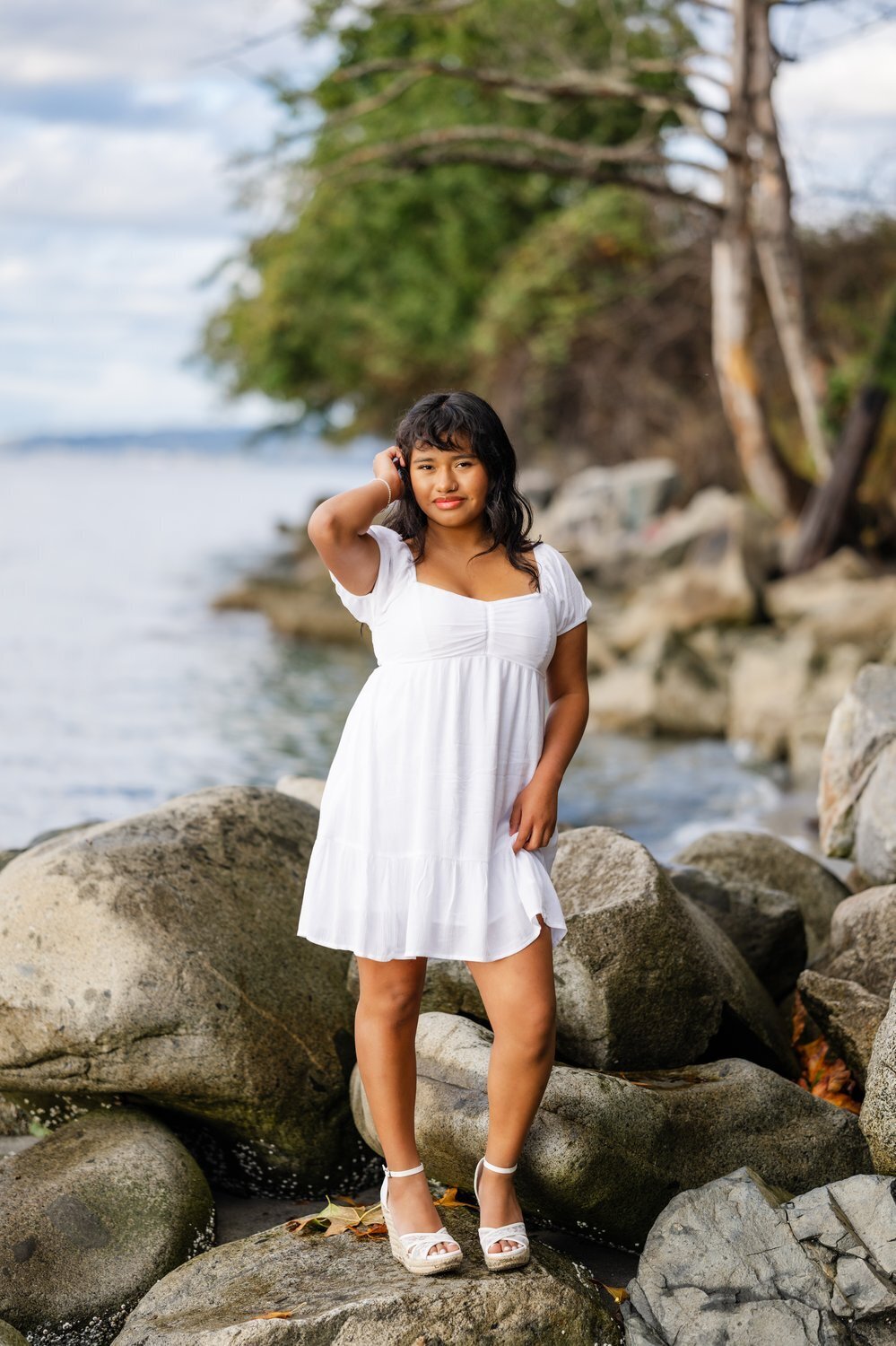 golden gardens senior portrait seattle