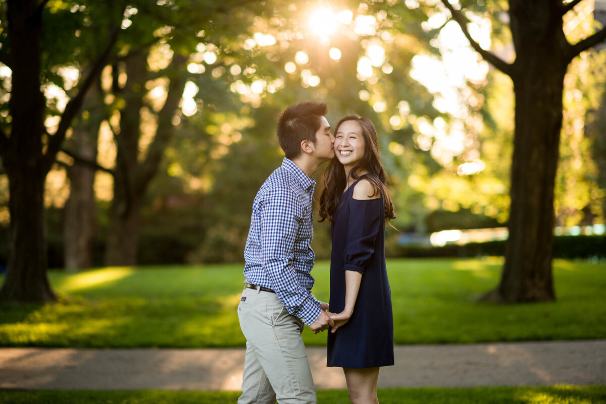 engagement session at Tufts University Campus