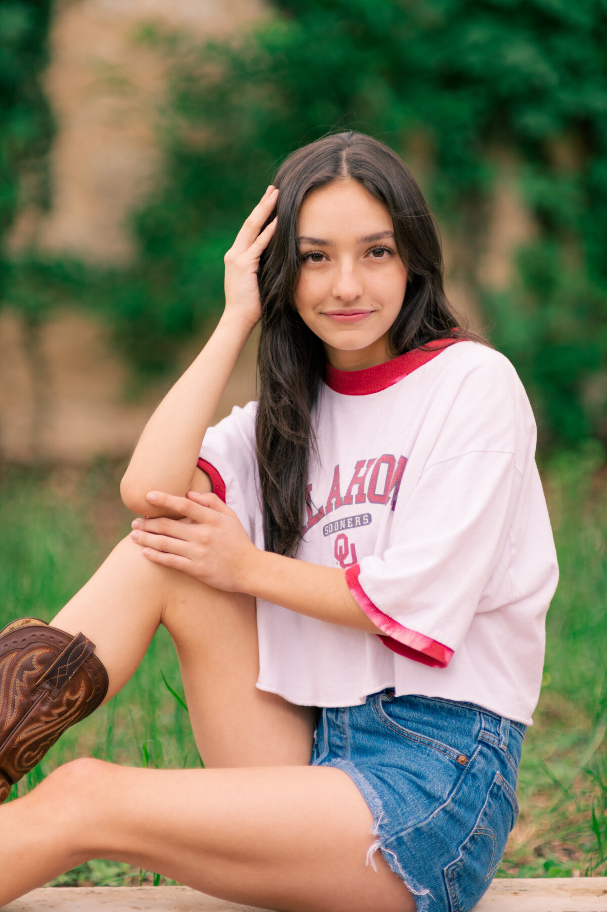 DSHS Senior Portrait - Mercer Street Themed. Photo taken by Dripping Springs Texas based Lydia Teague Photography.