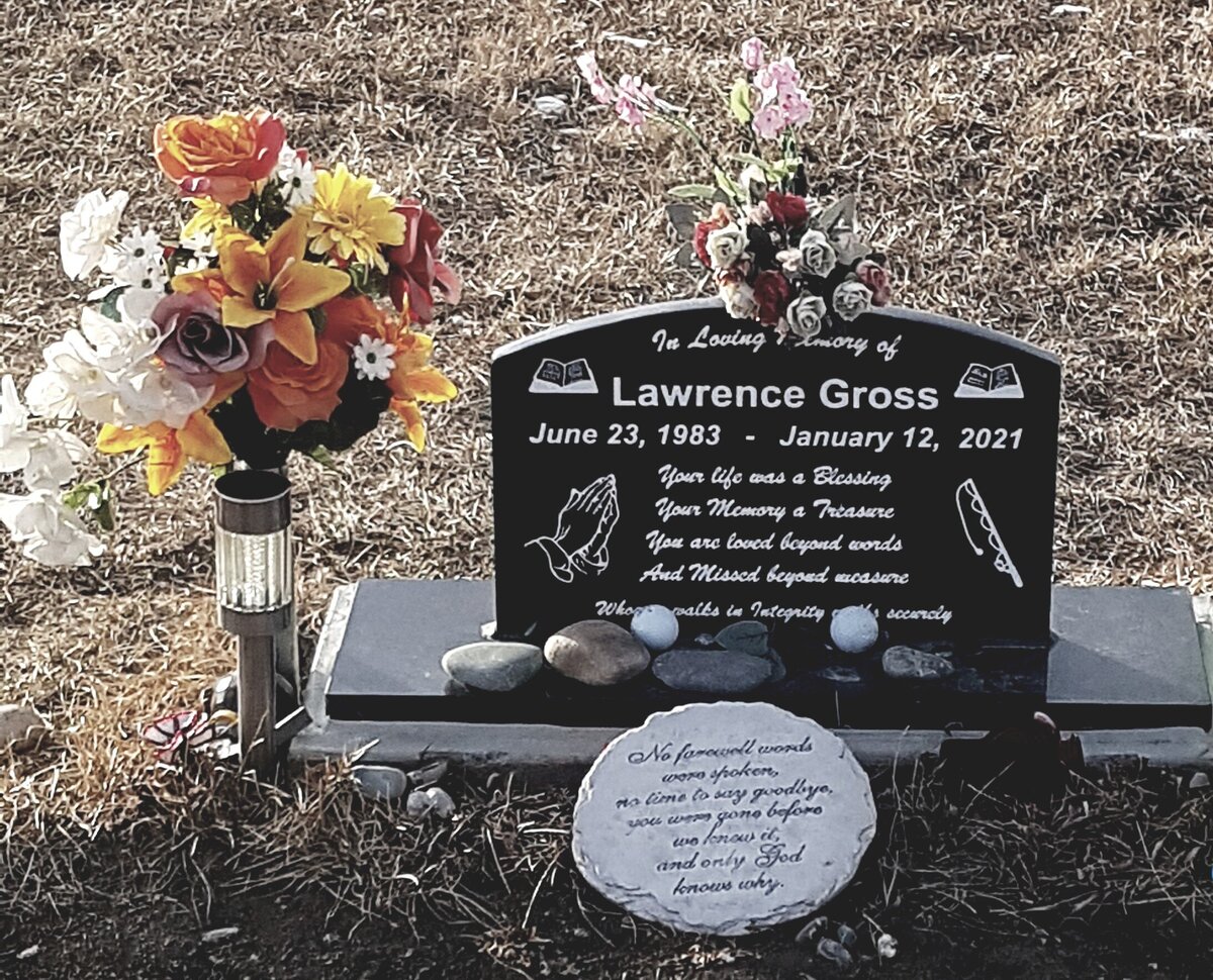 special headstone cemetery installed