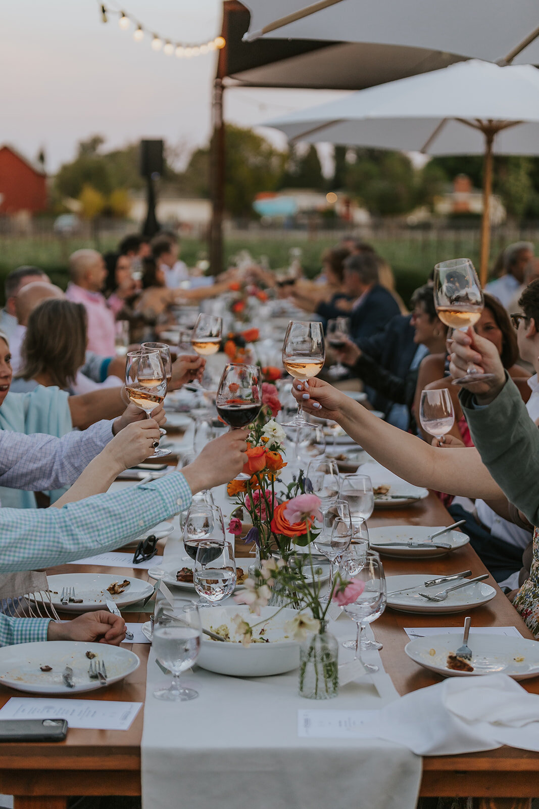 backyard wedding reception