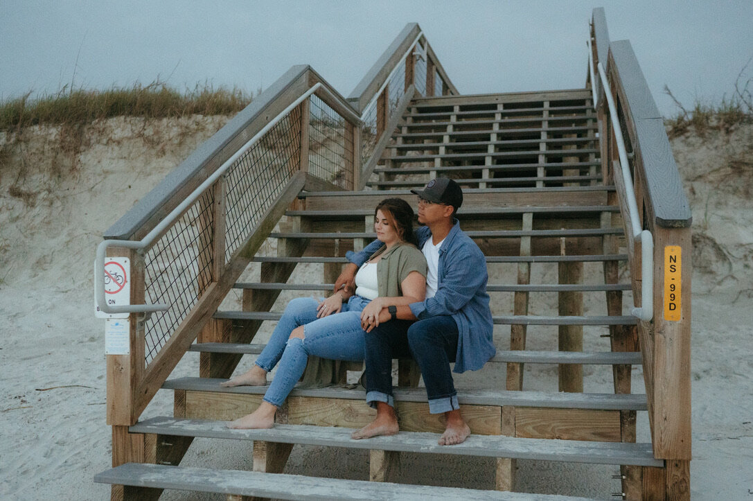 beach engagement photography