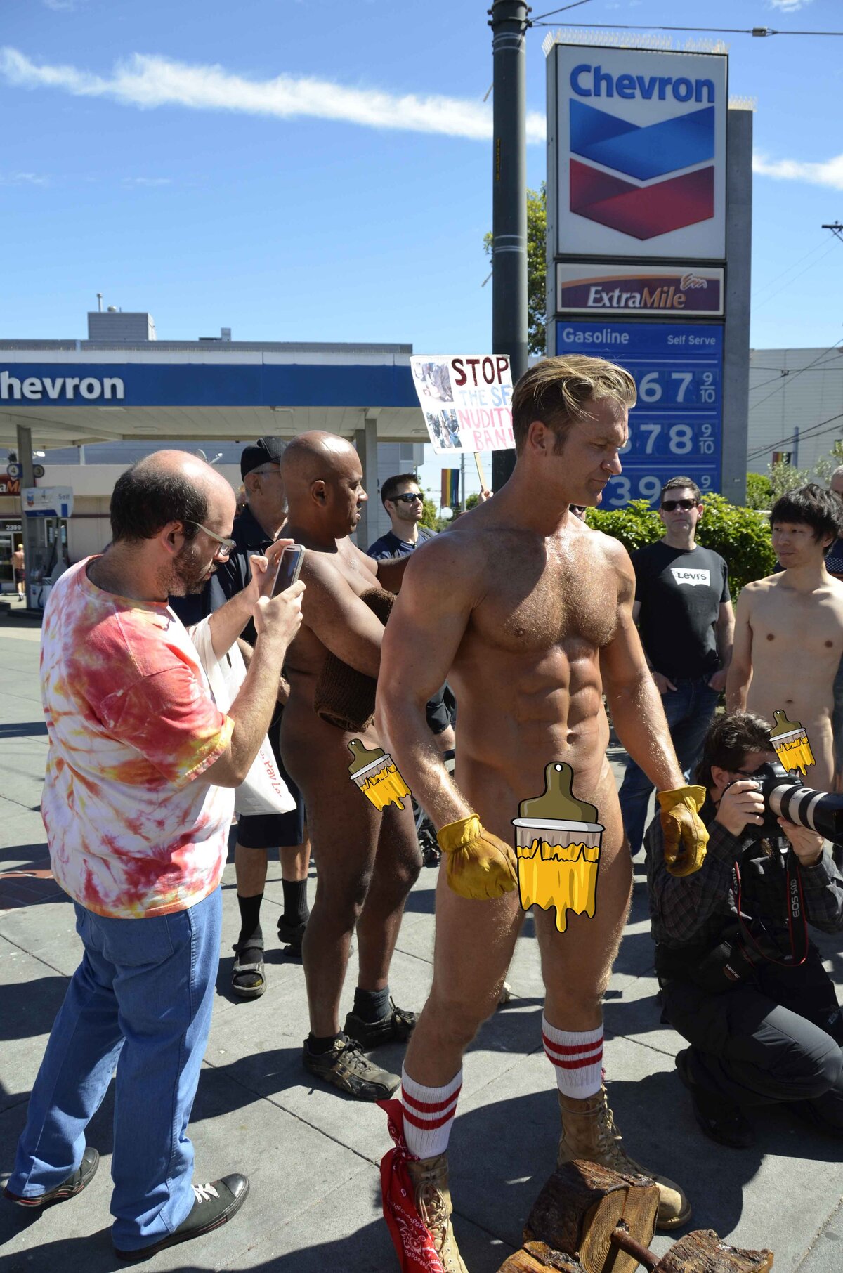 Brent Ray Fraser Public Nude Protest San Fancisco 2016 - 17