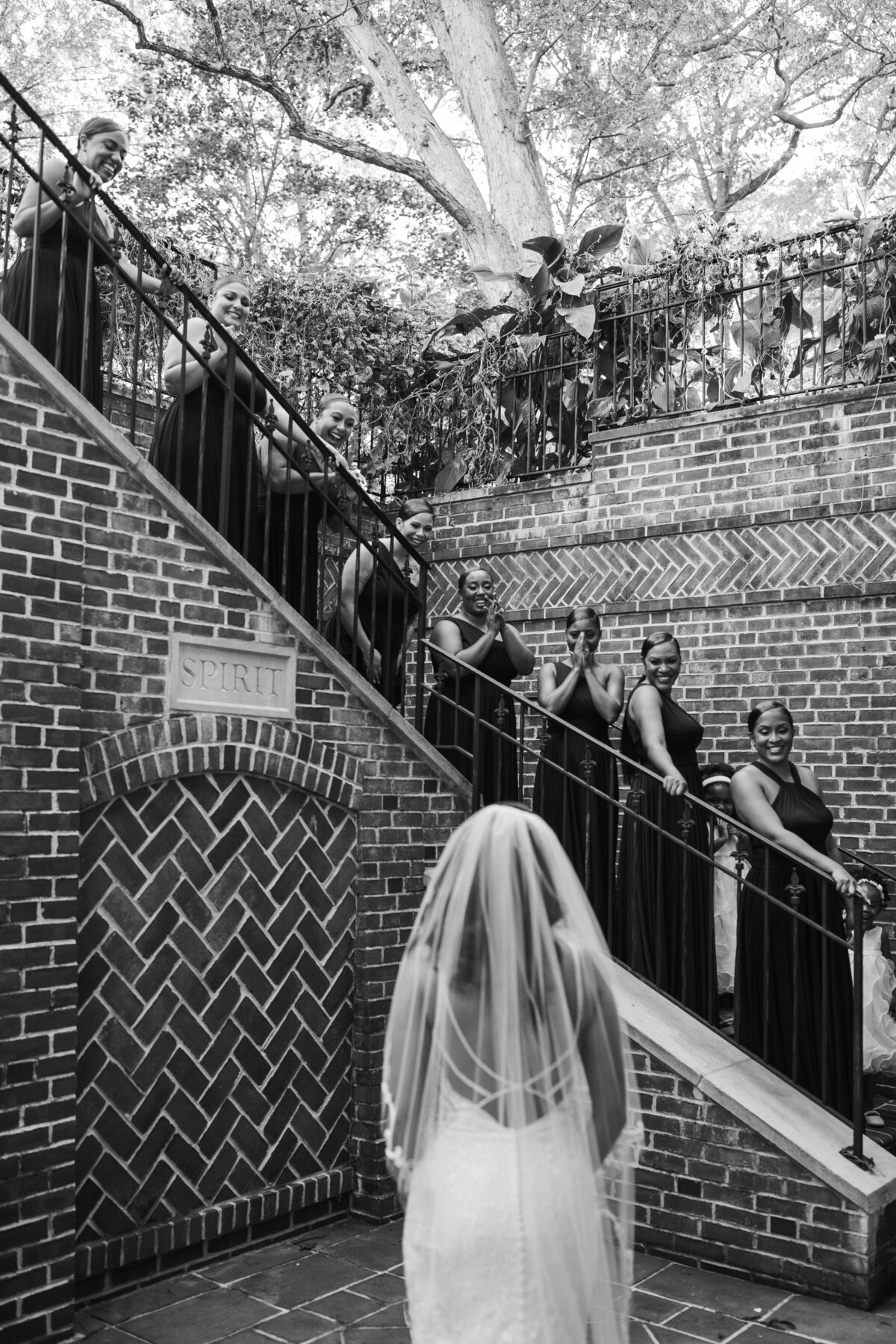 DC-Wedding-Planner-SG3-Events-Elegant Black-Tie-Wedding-in-Baltimore-Maryland - Bridesmaids-First-Look