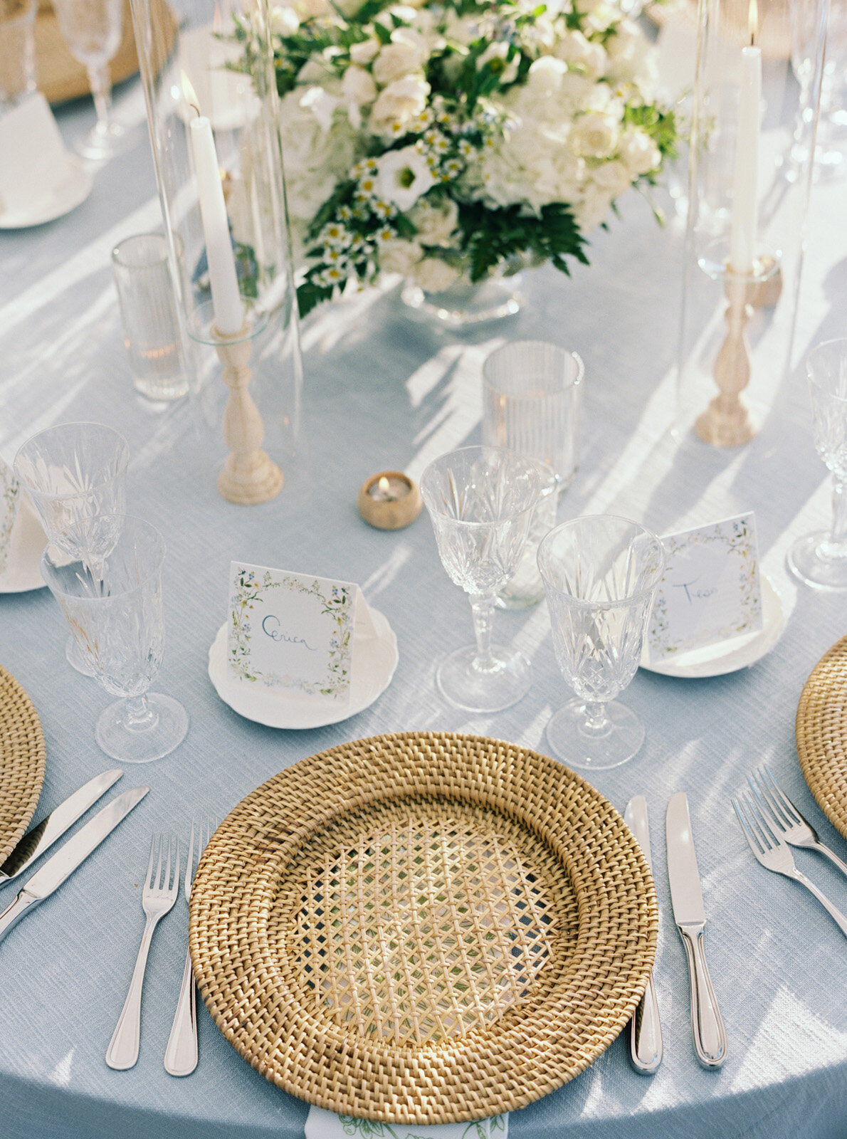 Immersive and Luxury Private Estate and Tented Wedding with Blue, Green and White Color Palette-24