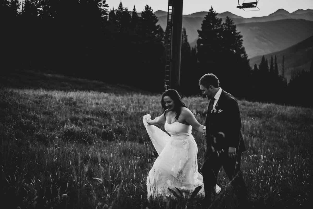 Mountain wedding at Crested Butte ski resort