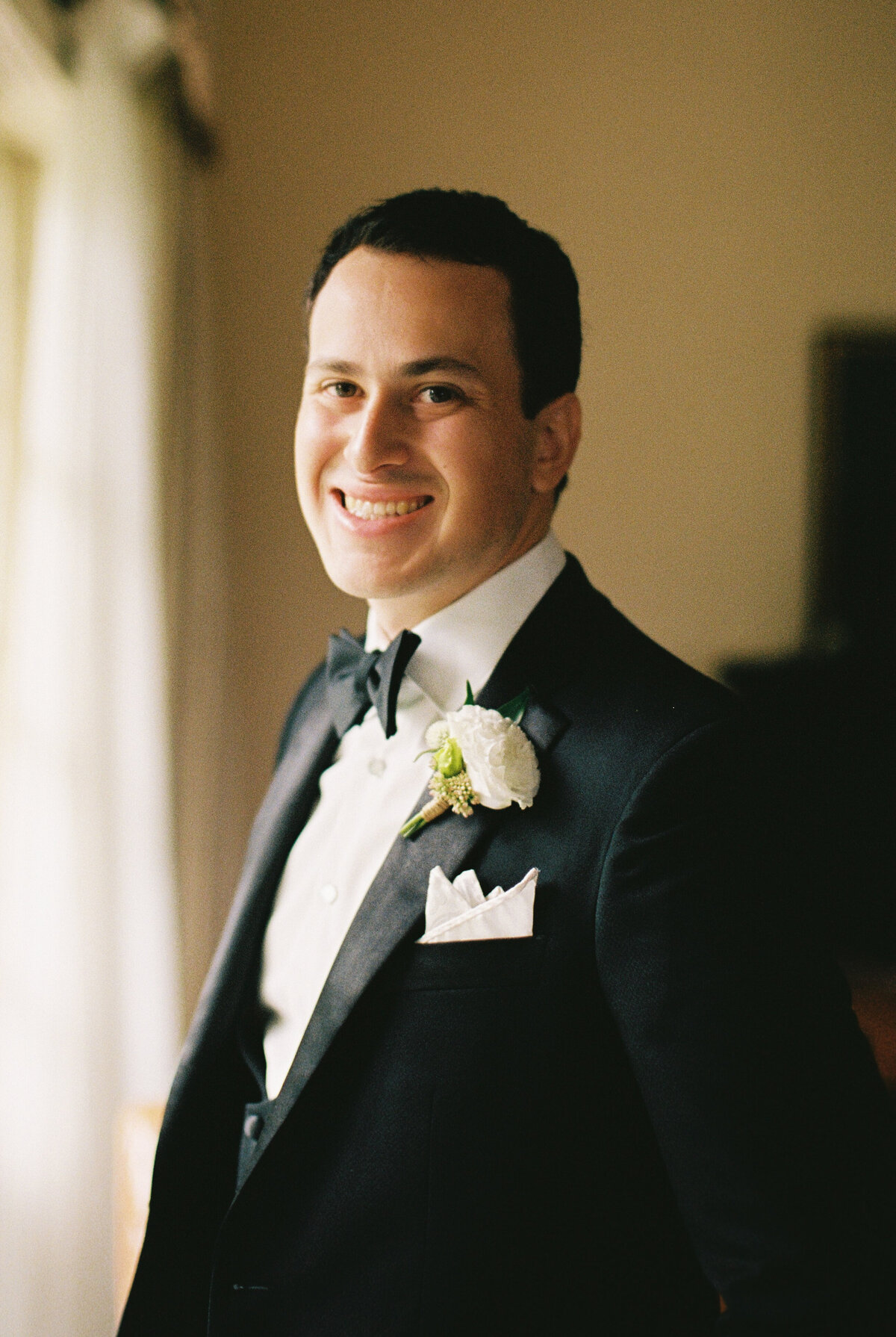 groom smiling