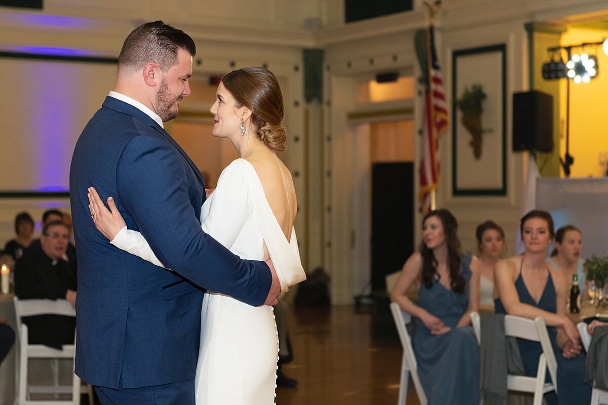 NFL free agent Groom shares the First Dance with his wife at Soldiers and Sailors Memorial Hall in Pittsburgh, PA