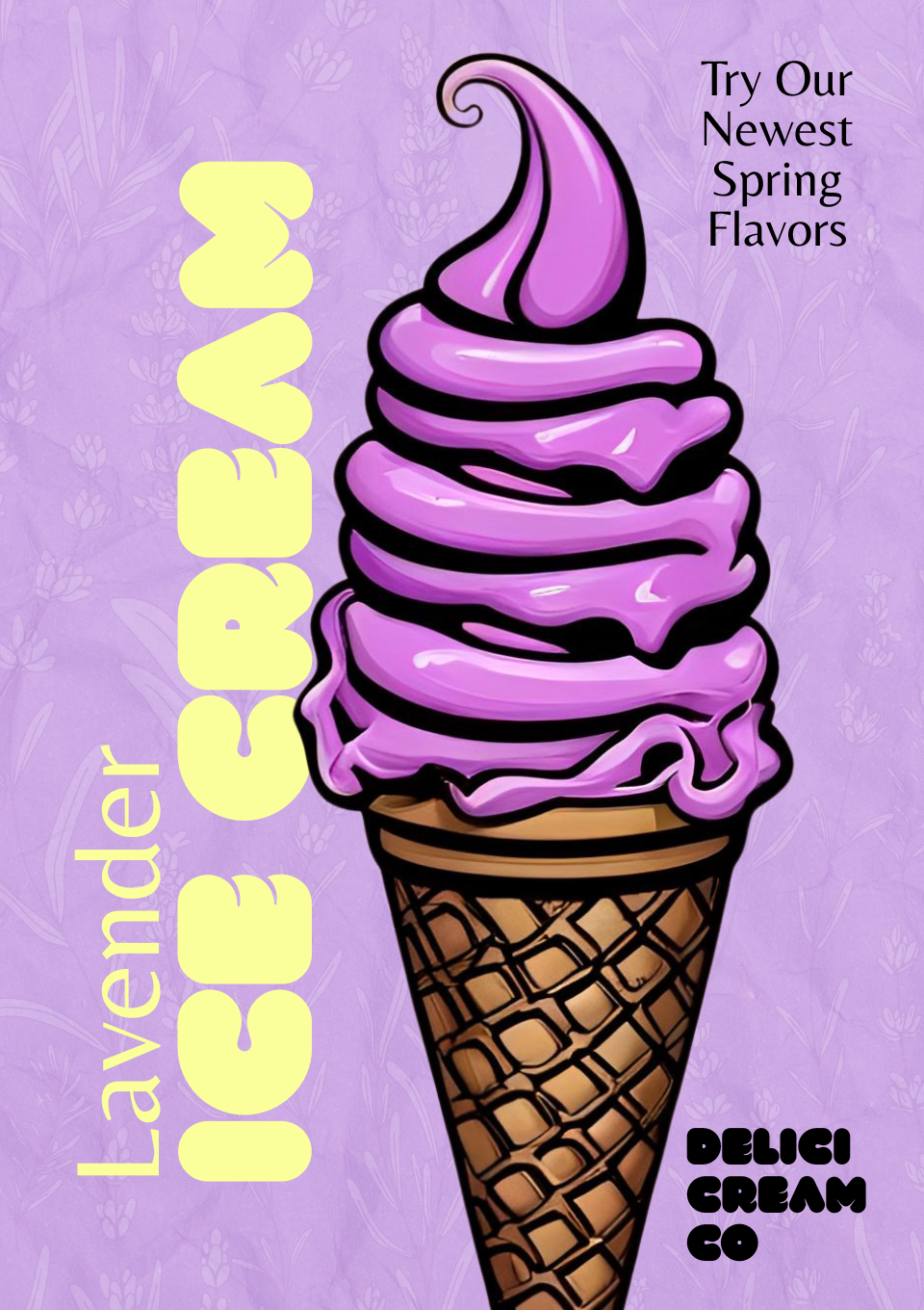 Purple Ice Cream Art