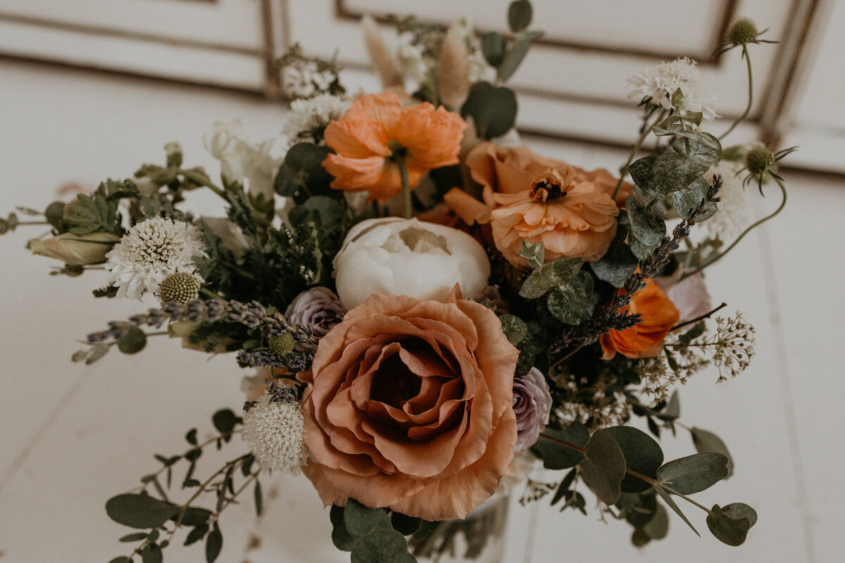 dusty pink bridal bouquet