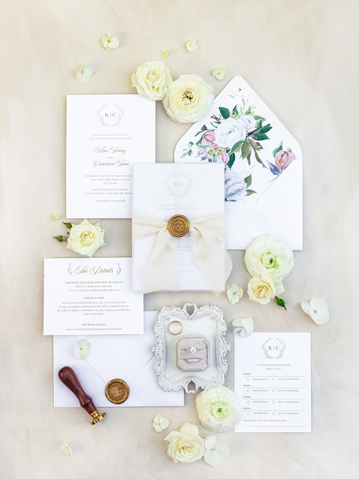 Emerald City Flowers Luxury & Elegant Floral Design in Seattle — Christina and Kim Wedding Portfolio Photo 1