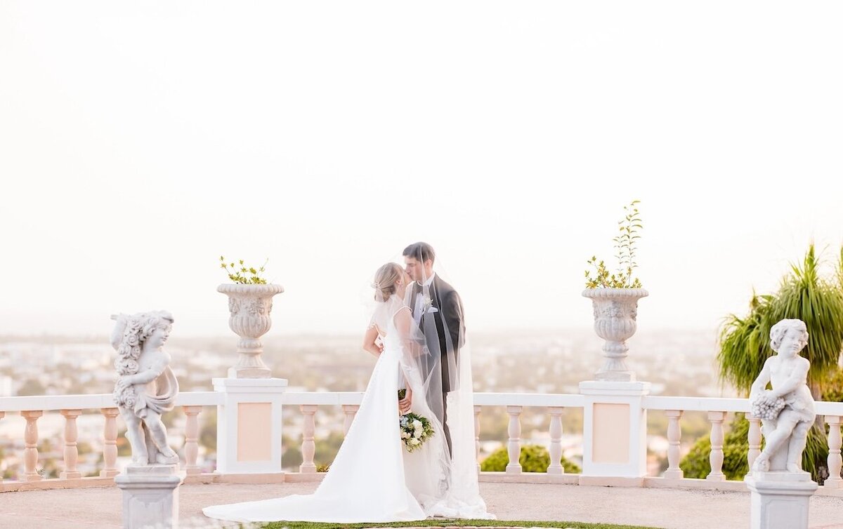 Wedding Caribbean Puerto Rico Kissing Couple